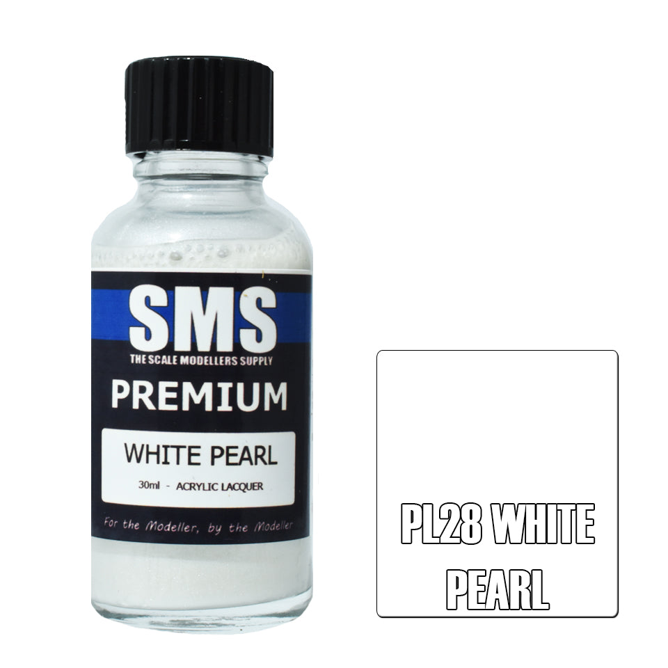 Airbrush Paint 30Ml Premium White Pearl Acrylic Lacquer Scale Modellers Supply