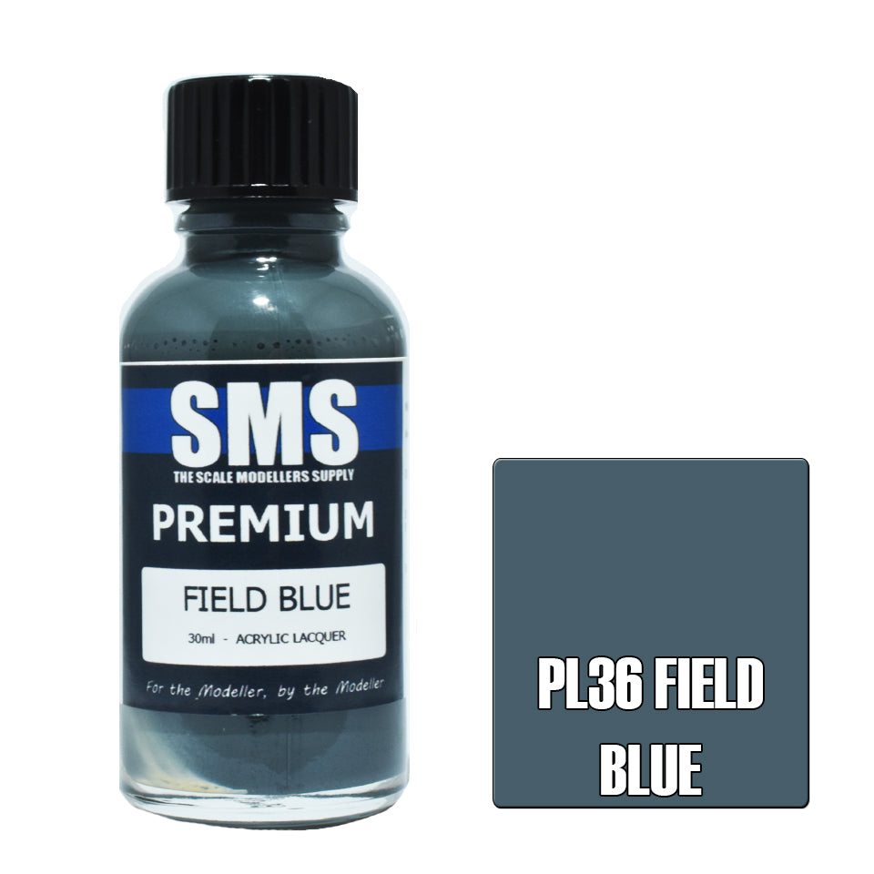 Air Brush Paint 30Ml Premium Field Blue  Acrylic Lacquer Scale Modellers Supply