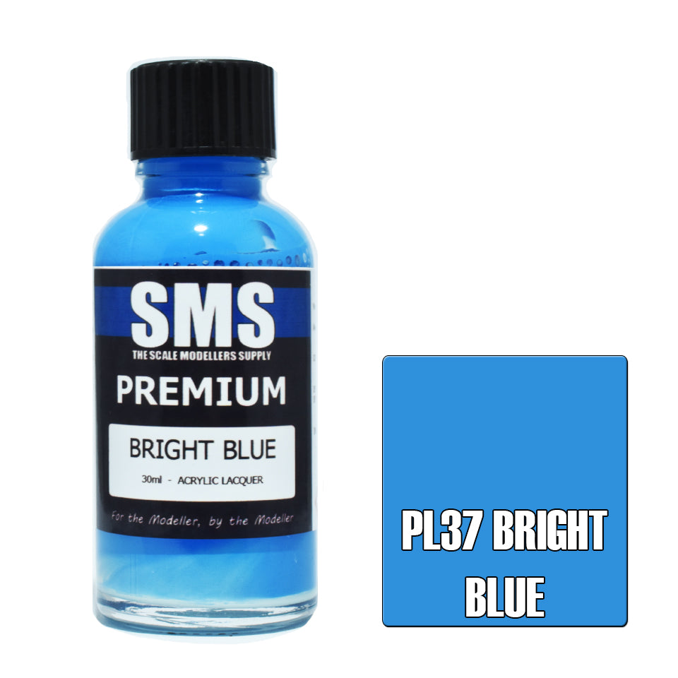 Airbrush Paint 30Ml Premium Bright Blue Acrylic Lacquer Scale Modellers Supply