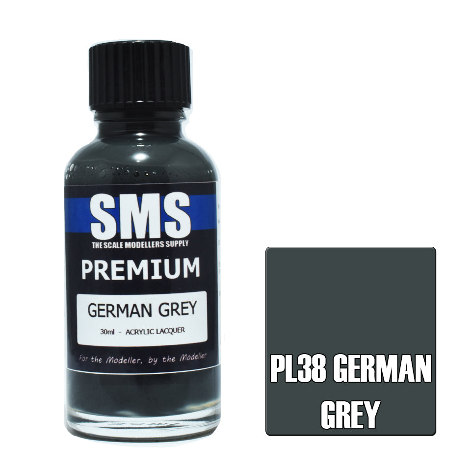 Air Brush Paint 30Ml Premium German Grey  Acrylic Lacquer Scale Modellers Supply