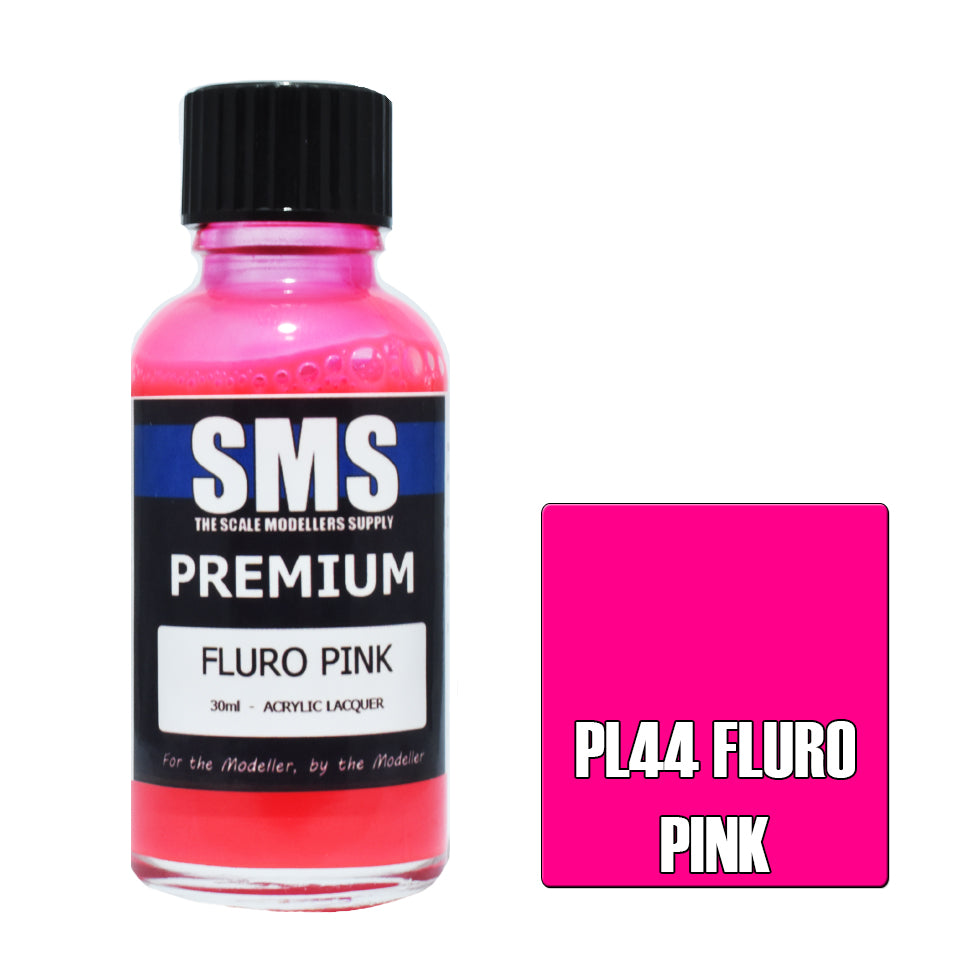 Airbrush Paint 30Ml Premium Fluro Pink Acrylic Lacquer Scale Modellers Supply