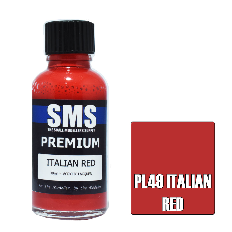 Airbrush Paint 30Ml Premium Italian Red Acrylic Lacquer Scale Modellers Supply