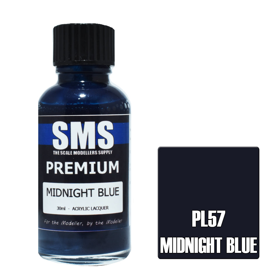 Airbrush Paint 30Ml Premium Midnight Blue Acrylic Lacquer Scale Modellers Supply