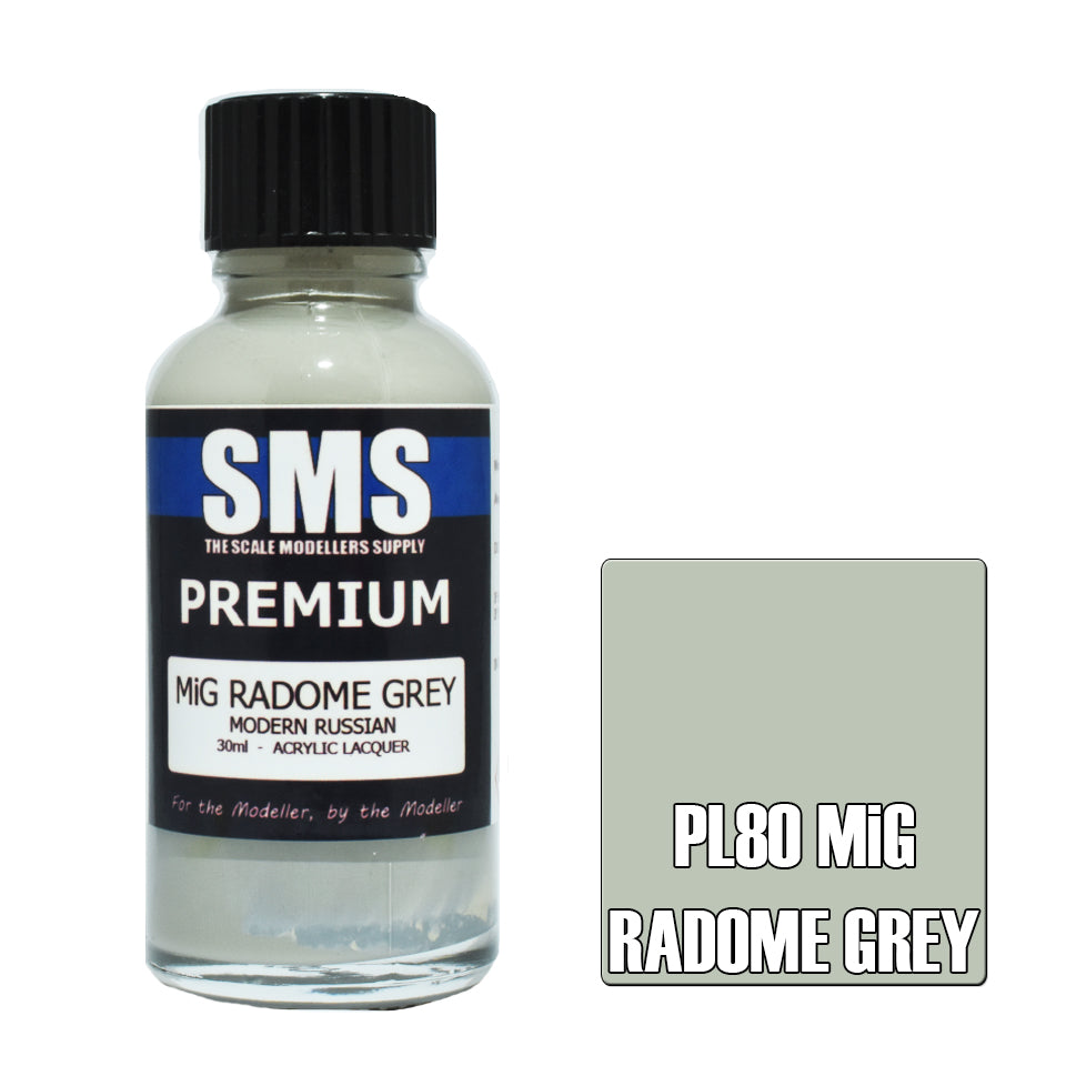 Air Brush Paint 30Ml Premium Mig Radome Grey  Acrylic Lacquer Scale Modellers Supply