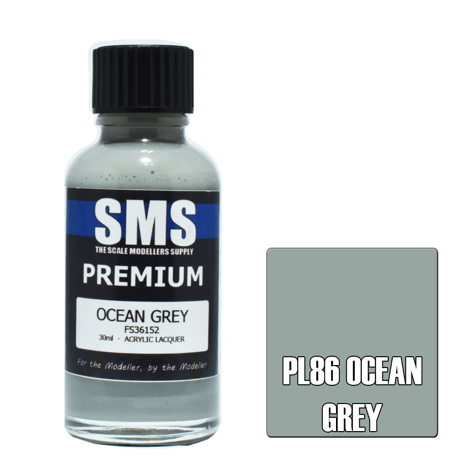 Air Brush Paint 30Ml Premium Ocean Grey  Acrylic Lacquer Scale Modellers Supply