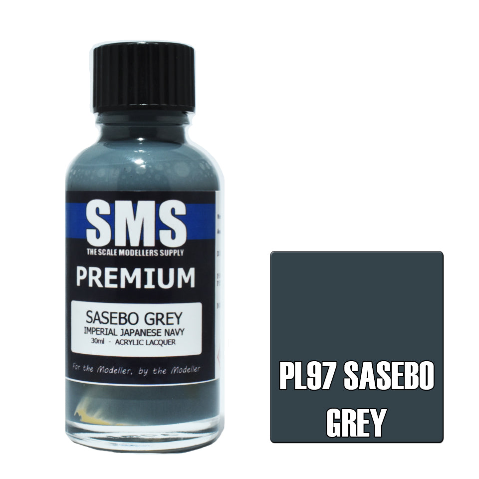 Airbrush Paint 30Ml Premium Sasebo Grey (Ijn) Acrylic Lacquer Scale Modellers Supply