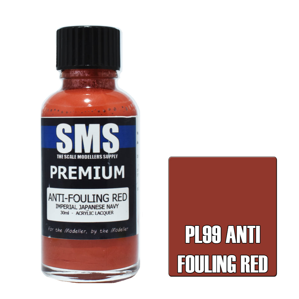 Airbrush Paint 30Ml Premium Anti Fouling Red Acrylic Lacquer Scale Modellers Supply