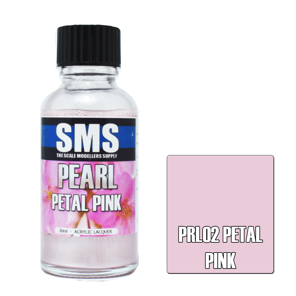 Airbrush Paint 30Ml Pearl Petal Pink Acrylic Lacquer Scale Modellers Supply