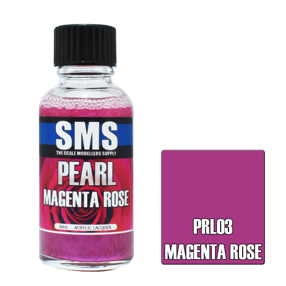 Airbrush Paint 30Ml Pearl Magenta Rose Acrylic Lacquer Scale Modellers Supply