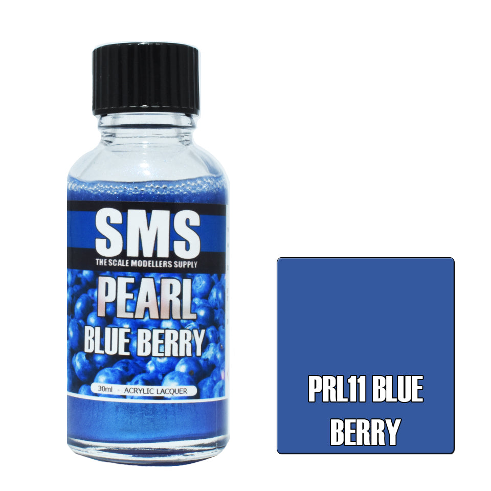 Airbrush Paint 30Ml Pearl Blue Berry Acrylic Lacquer Scale Modellers Supply