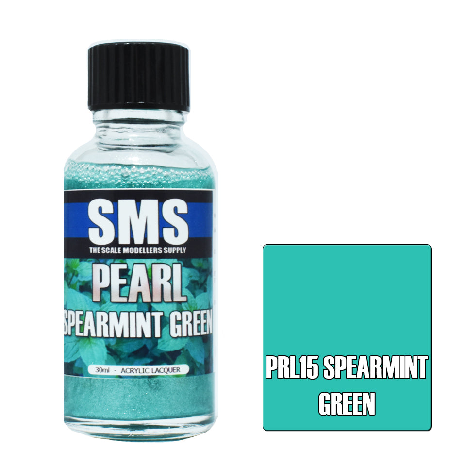 Airbrush Paint 30Ml Pearl Spearmint Green Acrylic Lacquer Scale Modellers Supply