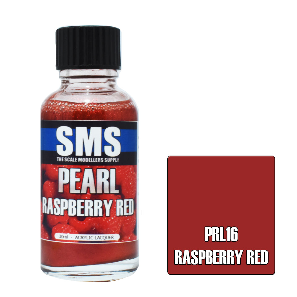 Airbrush Paint 30Ml Pearl Raspberry Red Acrylic Lacquer Scale Modellers Supply