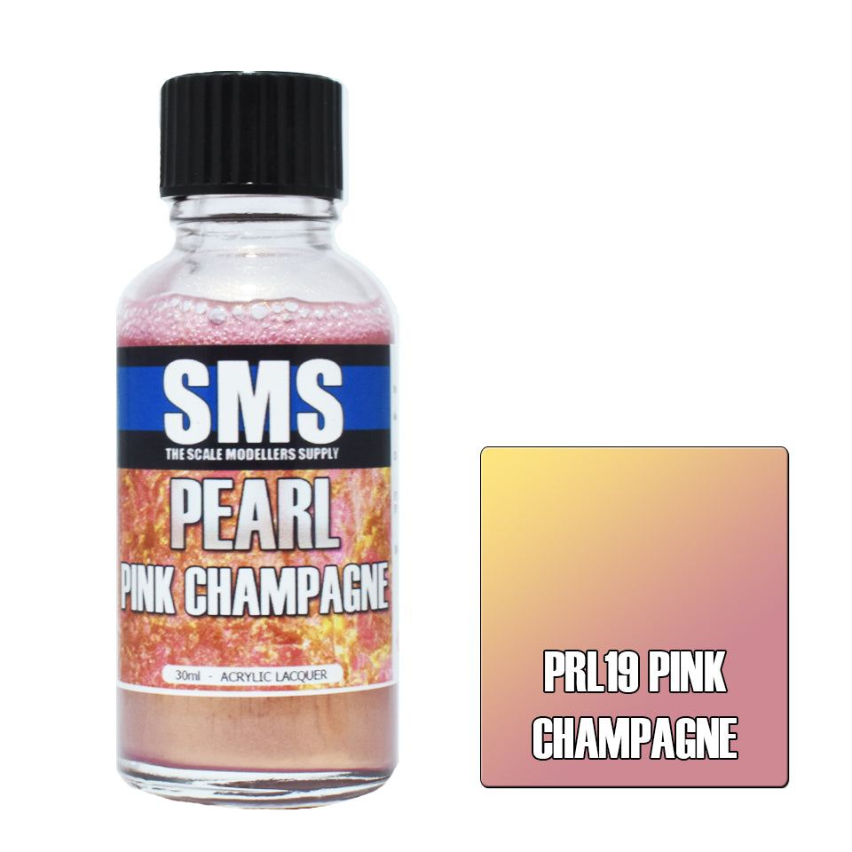 Airbrush Paint 30Ml Pearl Pink Champagne Acrylic Lacquer Scale Modellers Supply