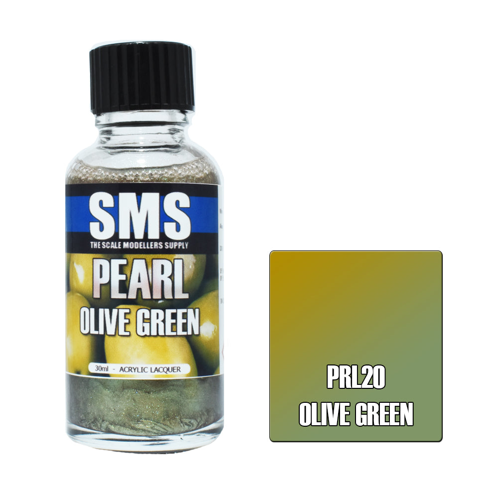 Airbrush Paint 30Ml Pearl Olive Green Acrylic Lacquer Scale Modellers Supply