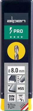 Alpen Series 954 Pro Hss Drill Rn, 135°, Ø 2.0