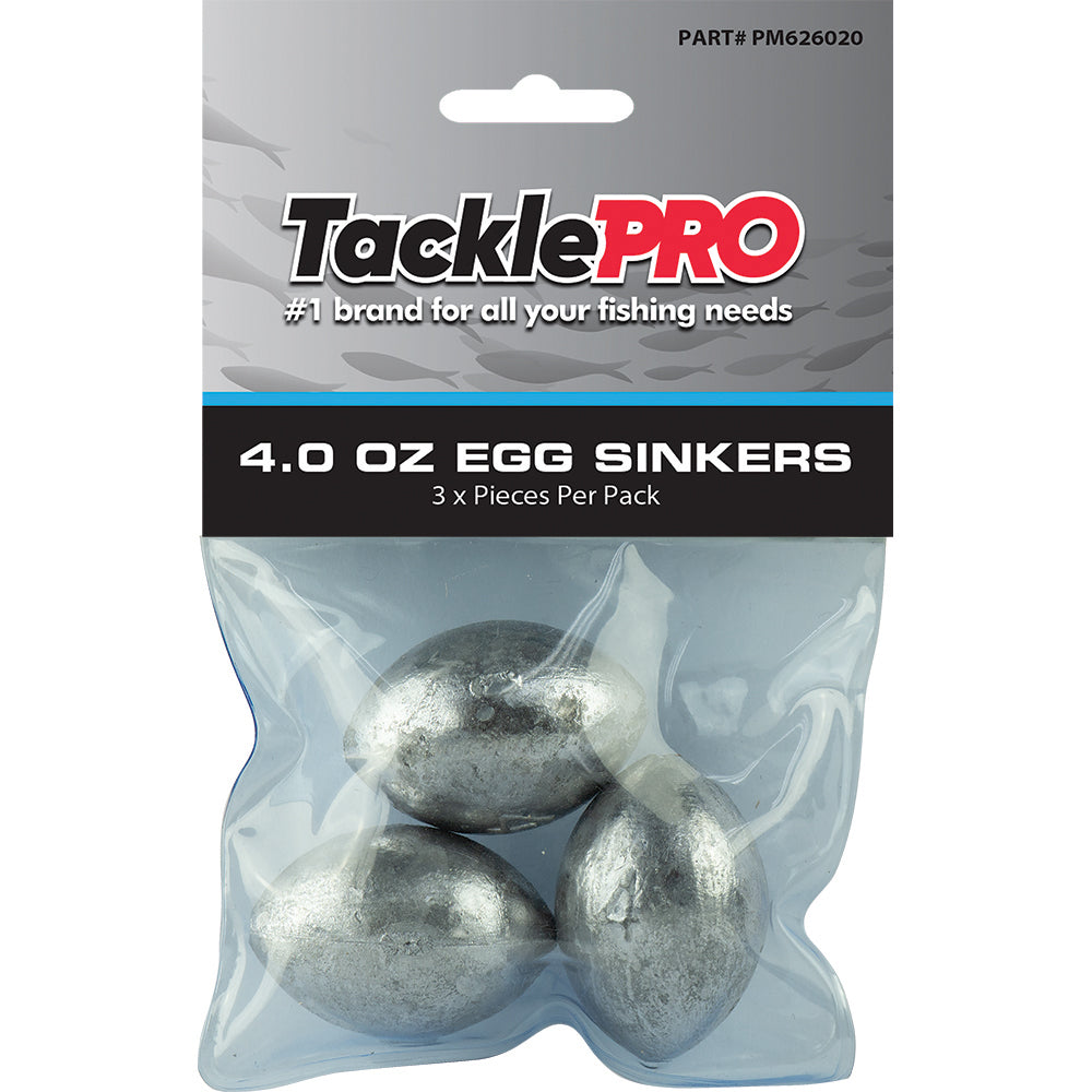 Tacklepro Egg Sinker 4.0Oz - 3Pc
