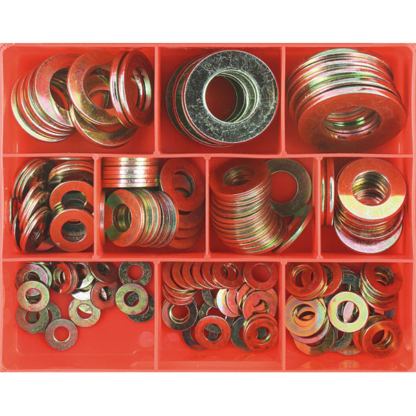 Champion 175Pc High Tensile Flat Washer Assortment (Zinc)