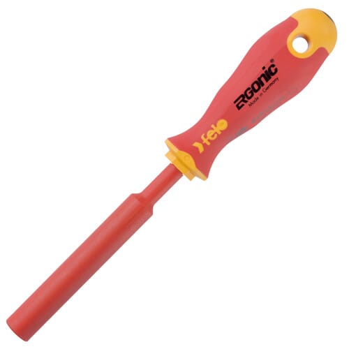Felo 419 M-Tec Nut Driver Spring Loaded Hex 13 X 125Mm Insulated
