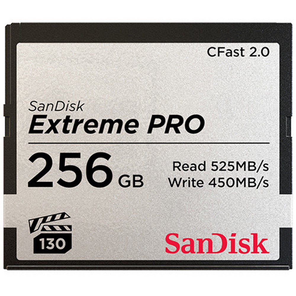 Sandisk Extreme Pro Cfast 2.0 256Gb Up To R525Mb/S W450Mb/S Vpg-130