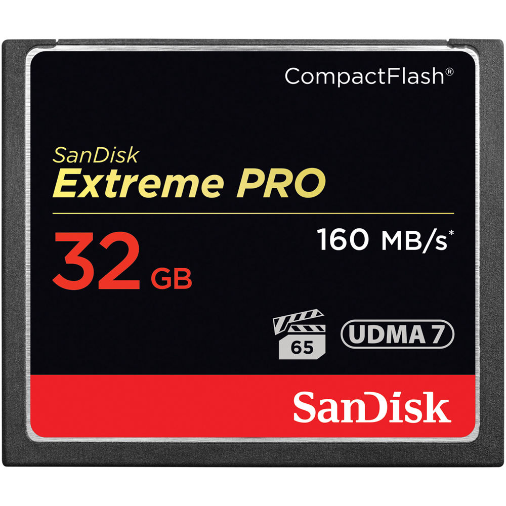 Sandisk Extreme Pro Compact Flash 32Gb Up To 160Mb/S Cf Card Udma 7 Vpg-65