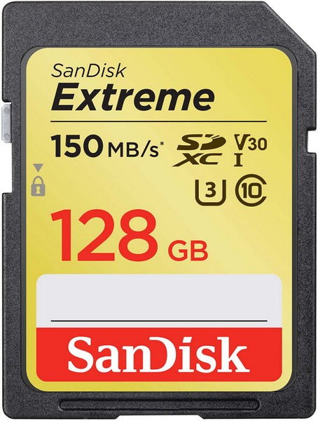 Sandisk Extreme Sdxc 128Gb Up To 150Mb/S Sd Card Class 10 U3 V30