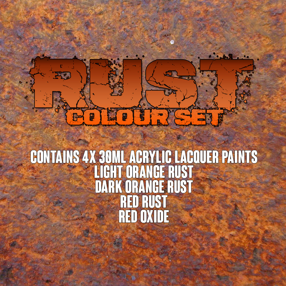 Sms Set25 Premium Acrylic Lacquer Rust Colour Set 4 X 30Mm