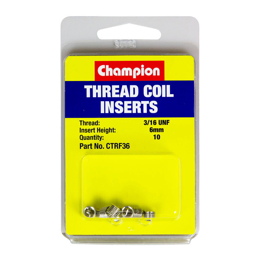 Champion 3/16In Unf X 6Mm Thread Insert Refills -10Pk