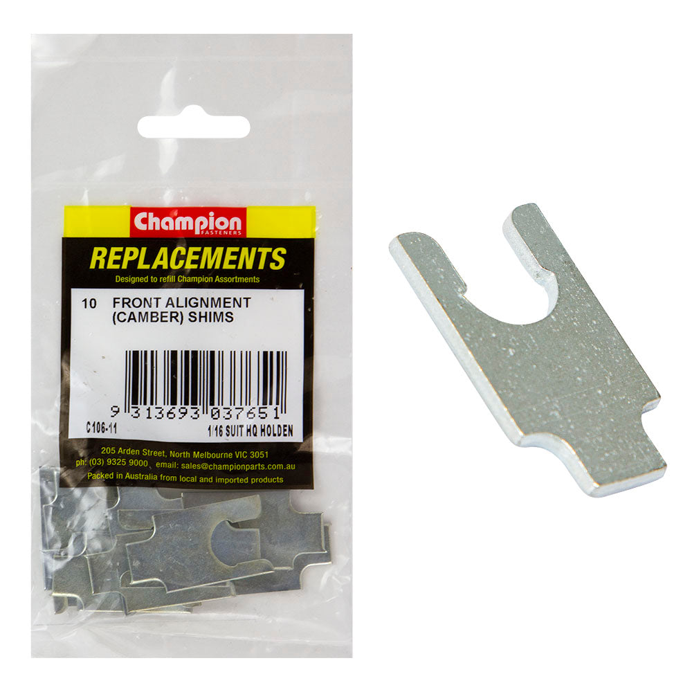 Spring Alignment Shims Champion 1/16in Wheel Alignment Shim -Suit HQ Holden -10pk