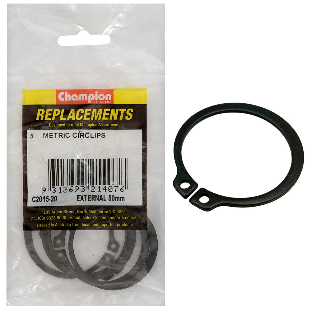 Champion 50Mm External Circlip -5Pk