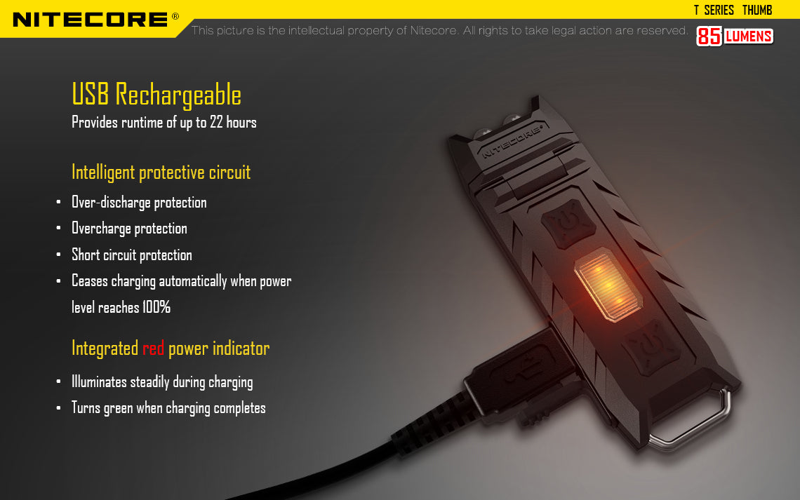 Nitecore Rechargeable Led Key-Chain Flashlight