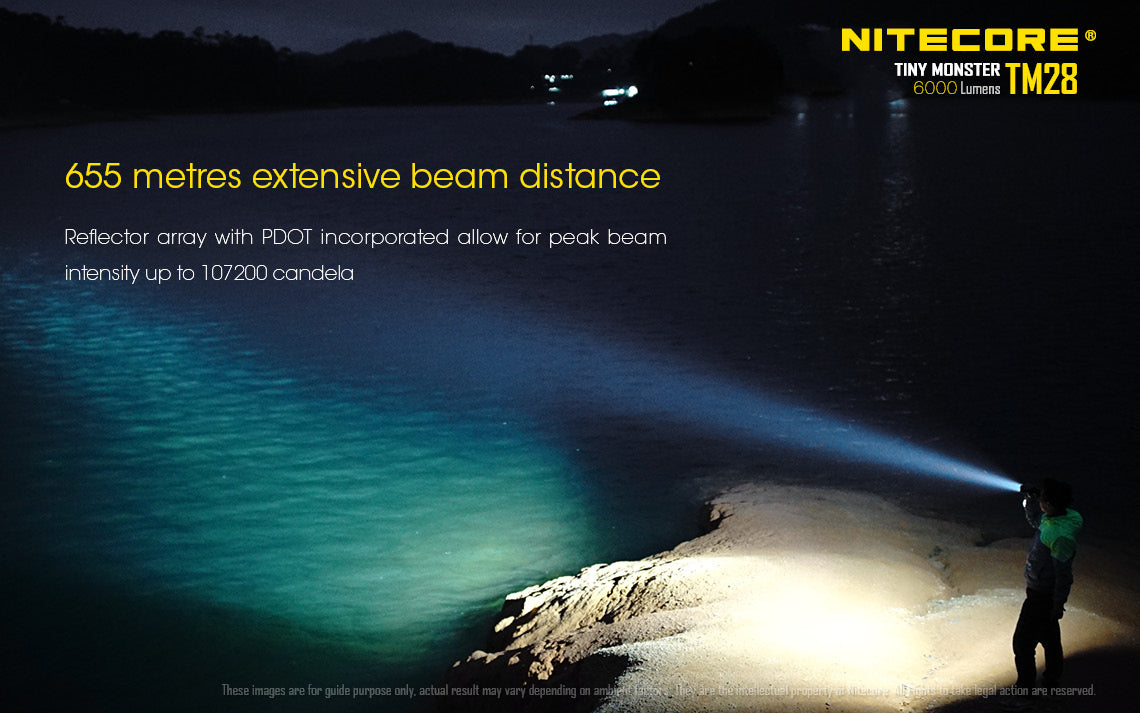 Nitecore 6000 Lumen Rechargeable Flashlight With Nbp68Hd Battery Pack