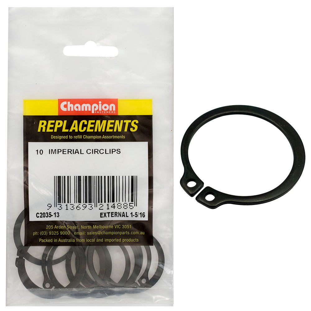 Champion 1-5/16In Imperial External Circlip -10Pk