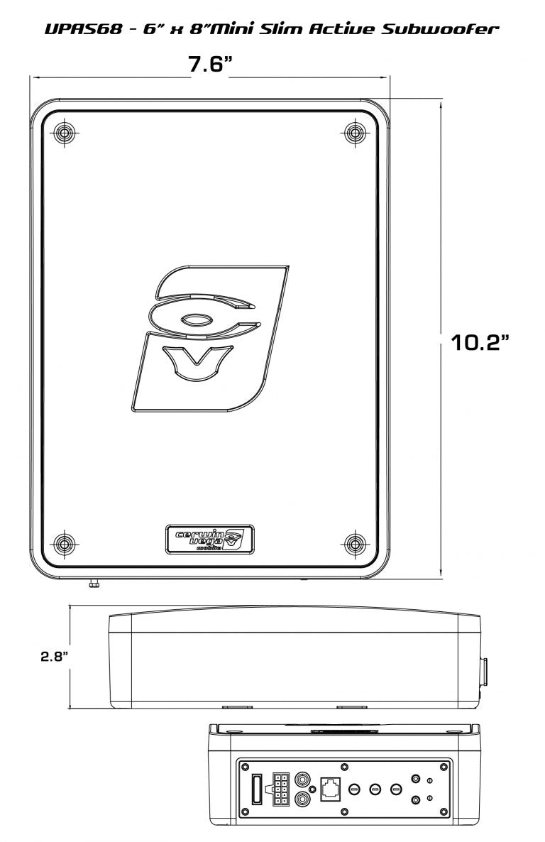 Cerwin Vega 6X8" Active Underseat Subwoofer 100W Rms / 300W Max