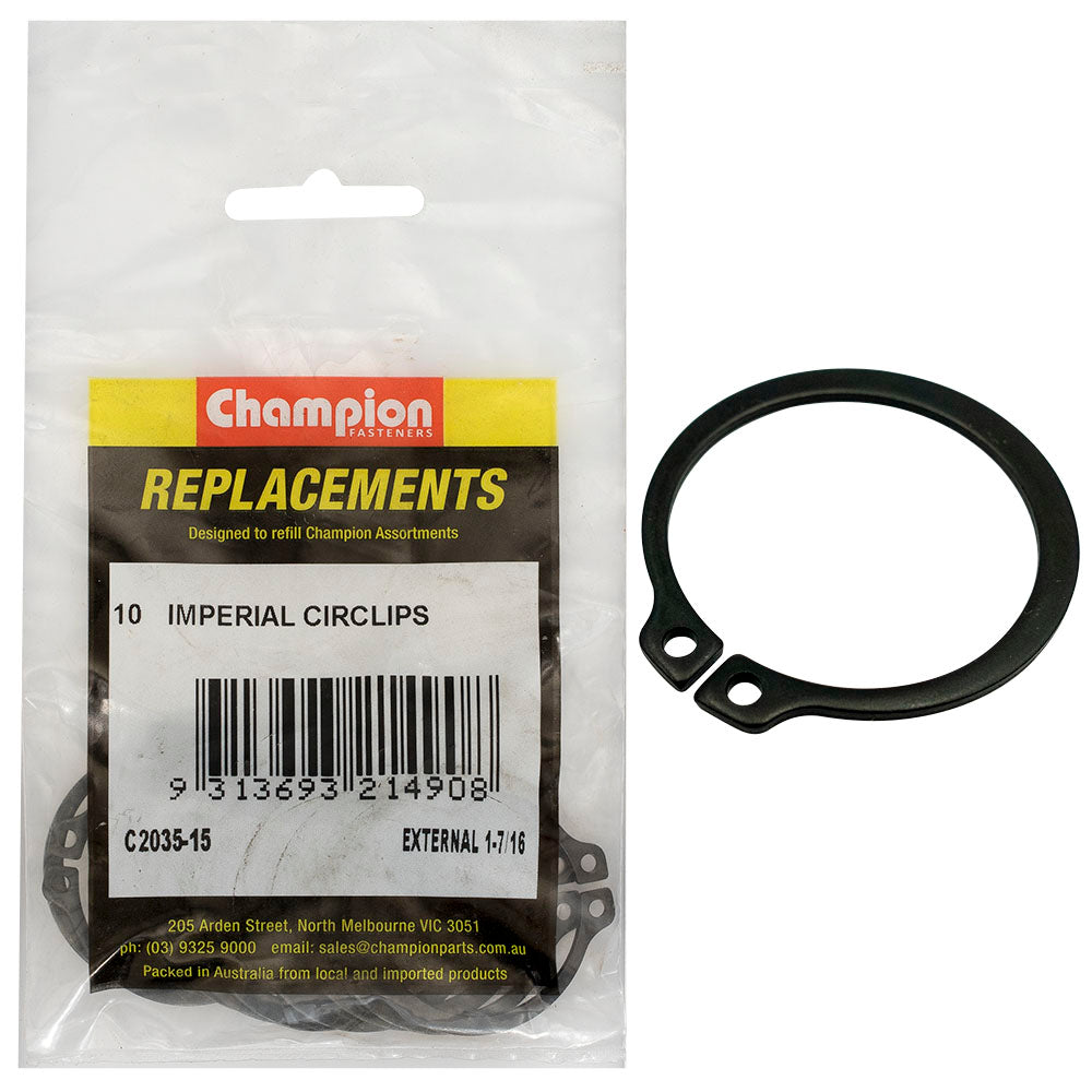 Champion 1-7/16In Imperial External Circlip -10Pk