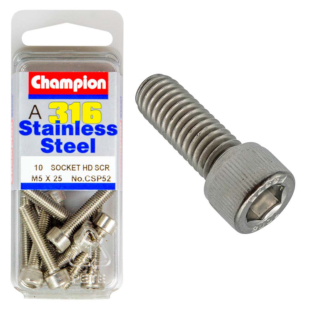 Champion 316/A4 M5 X 25 Socket Hd Set Screw (A)