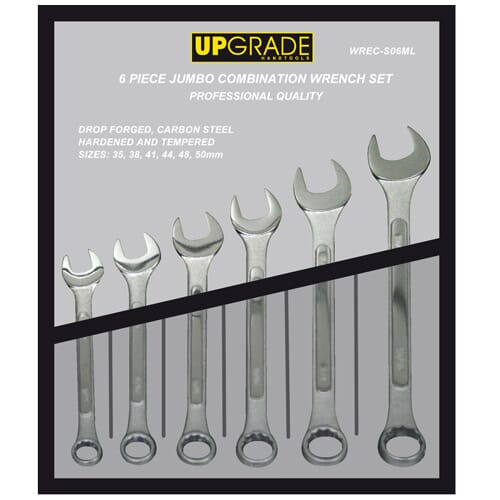 Upgrade 1253V Combination Wrench Set 35-50Mm 6Pc