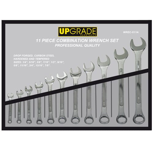 Upgrade 1253F Combination Wrench Set 1/4-7/8" 11Pc