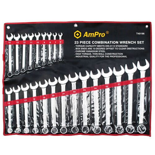 Ampro Combination Wrench Set 6-32Mm 23Pc