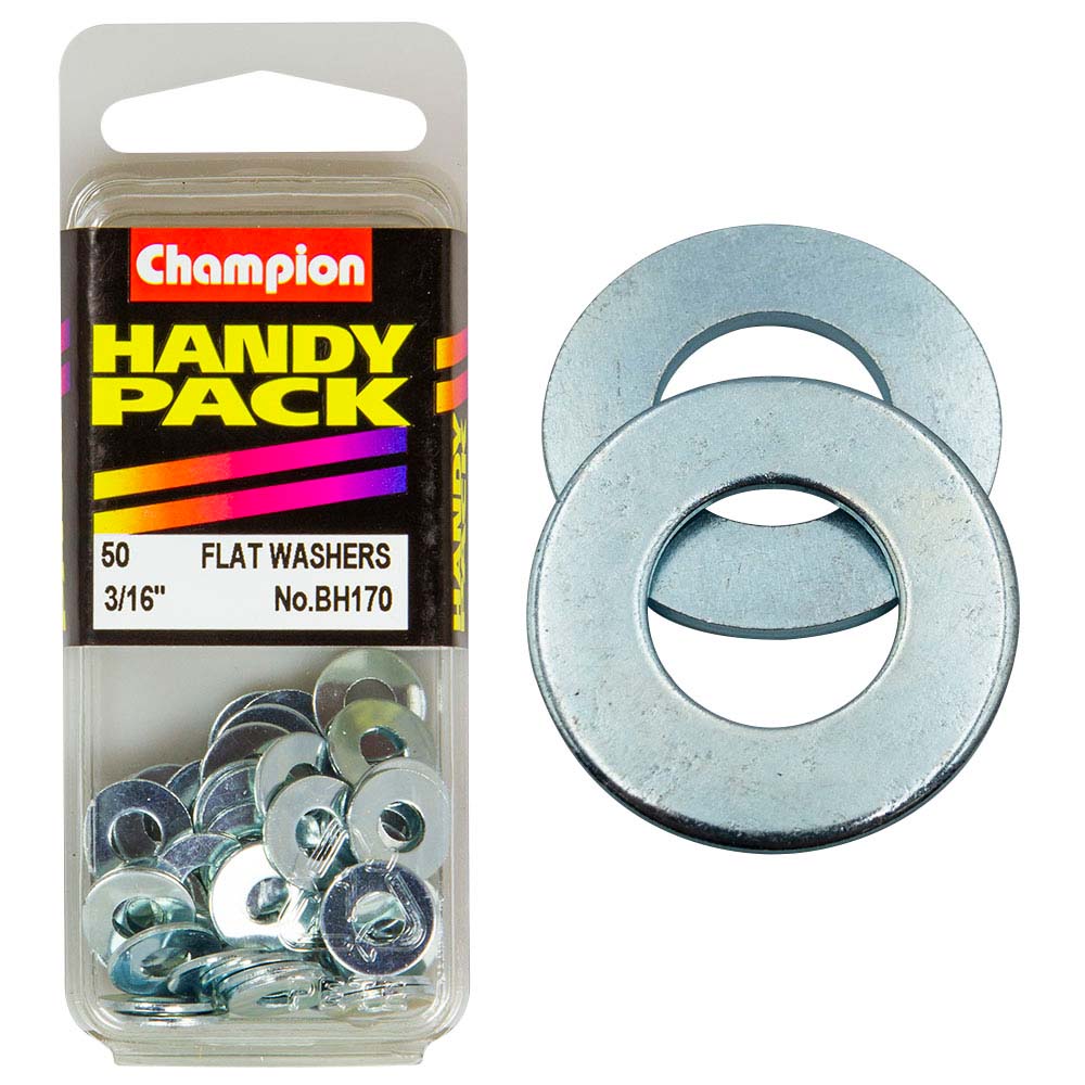 Champion 3/16In Flat Steel Washer