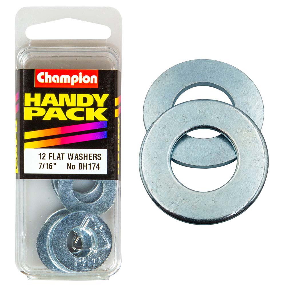 Champion 7/16In Flat Steel Washer