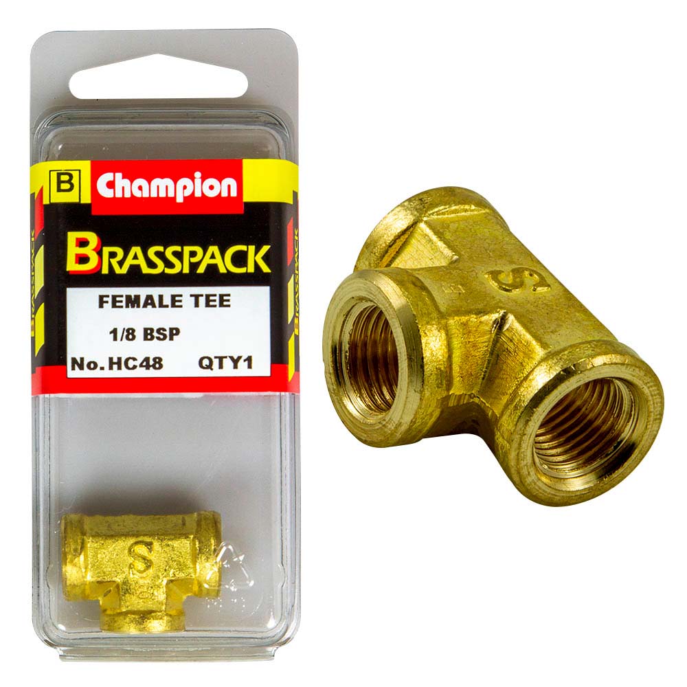 Champion Brass 1/8In Female  T  Joiner