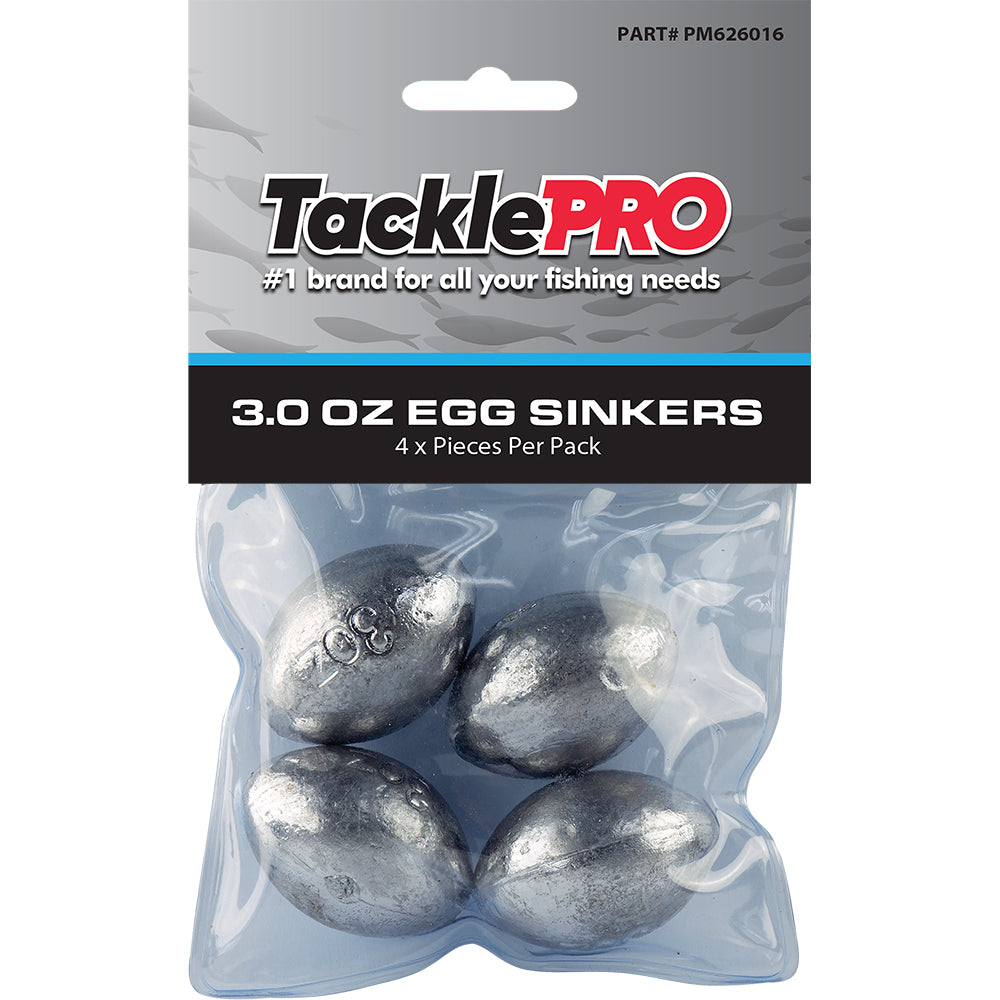 Tacklepro Egg Sinker 3.0Oz - 4Pc