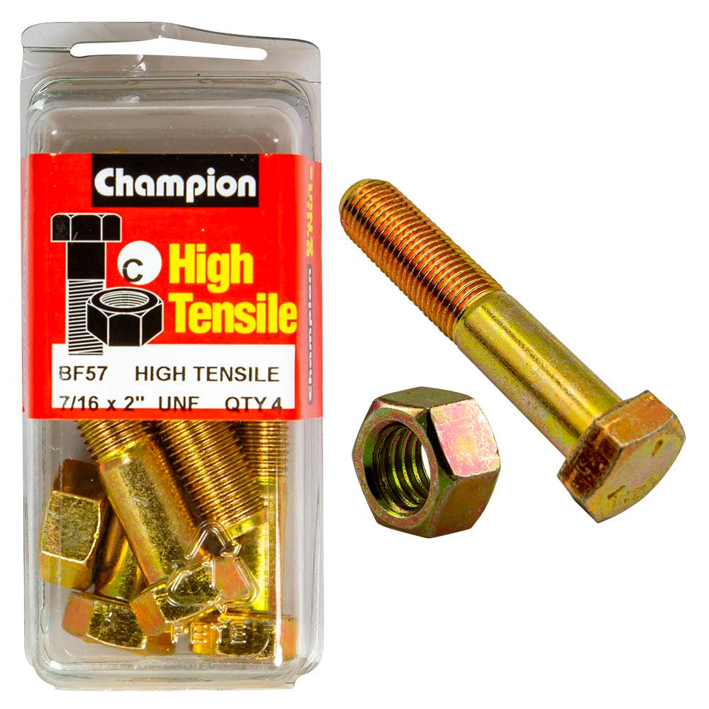 Champion 2 X 7/16In Bolt & Nut (C) - Gr5