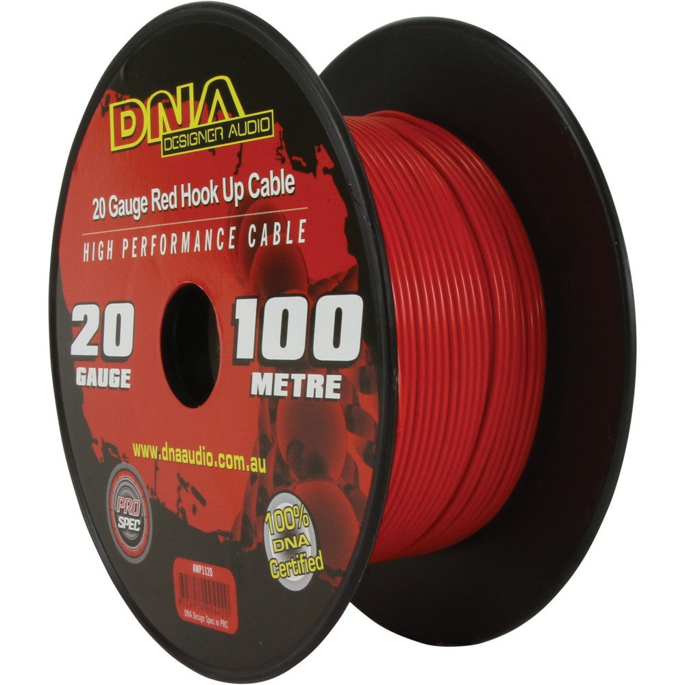 Dna Cable 20 Gauge Hook Up Cable Red 100Mtr