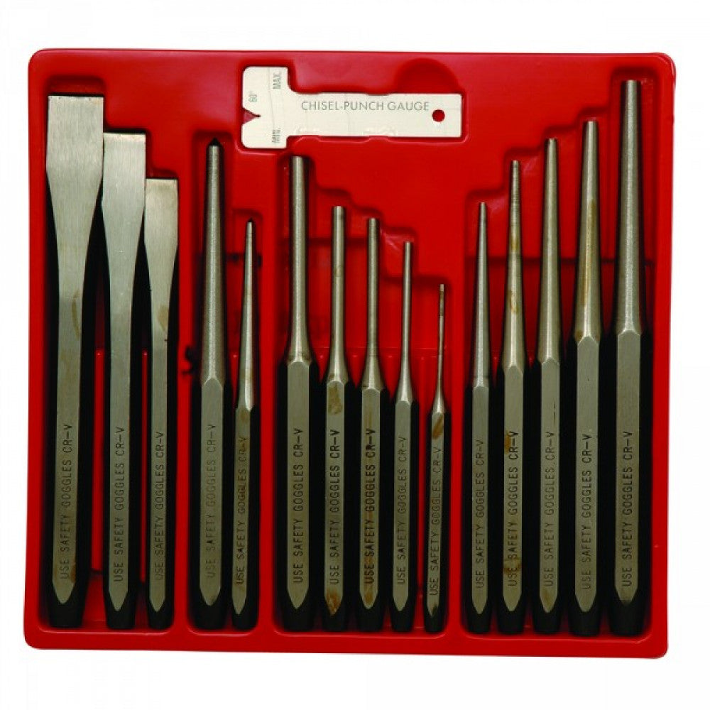 16Pc Punch And Chisel Set