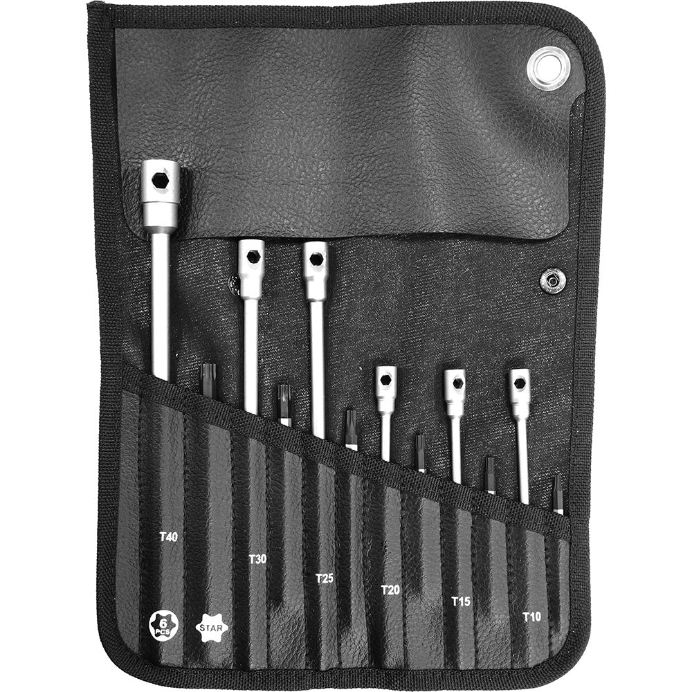 6Pc T-Handle 3-Way Torx Key Wrench Set