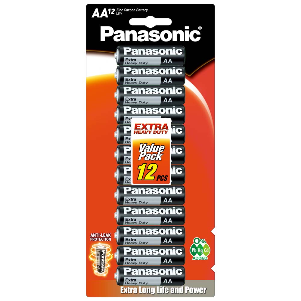 Panasonic Aa Battery Extra Heavy Duty (12Pk)
