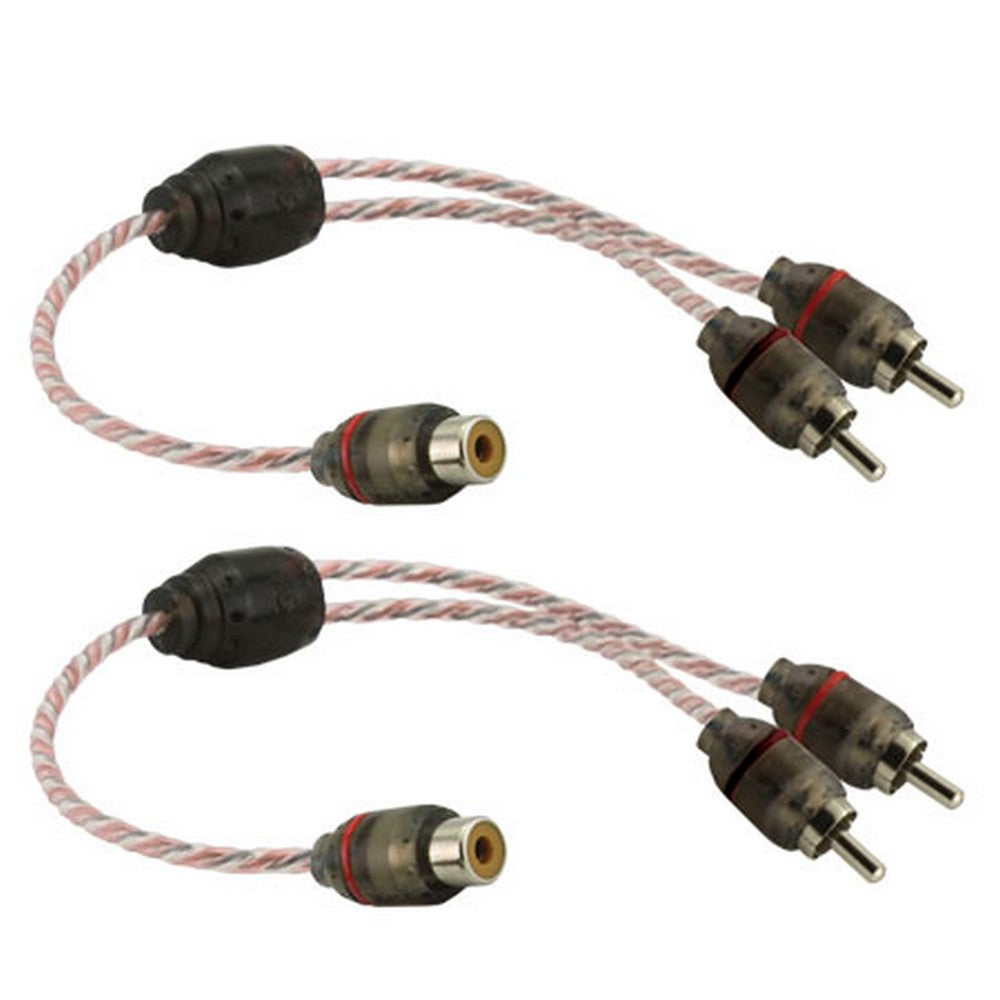 Dna Pro Spec Rca Y-Lead 1X Female Rca To 2X Male Rca Red(Pair)