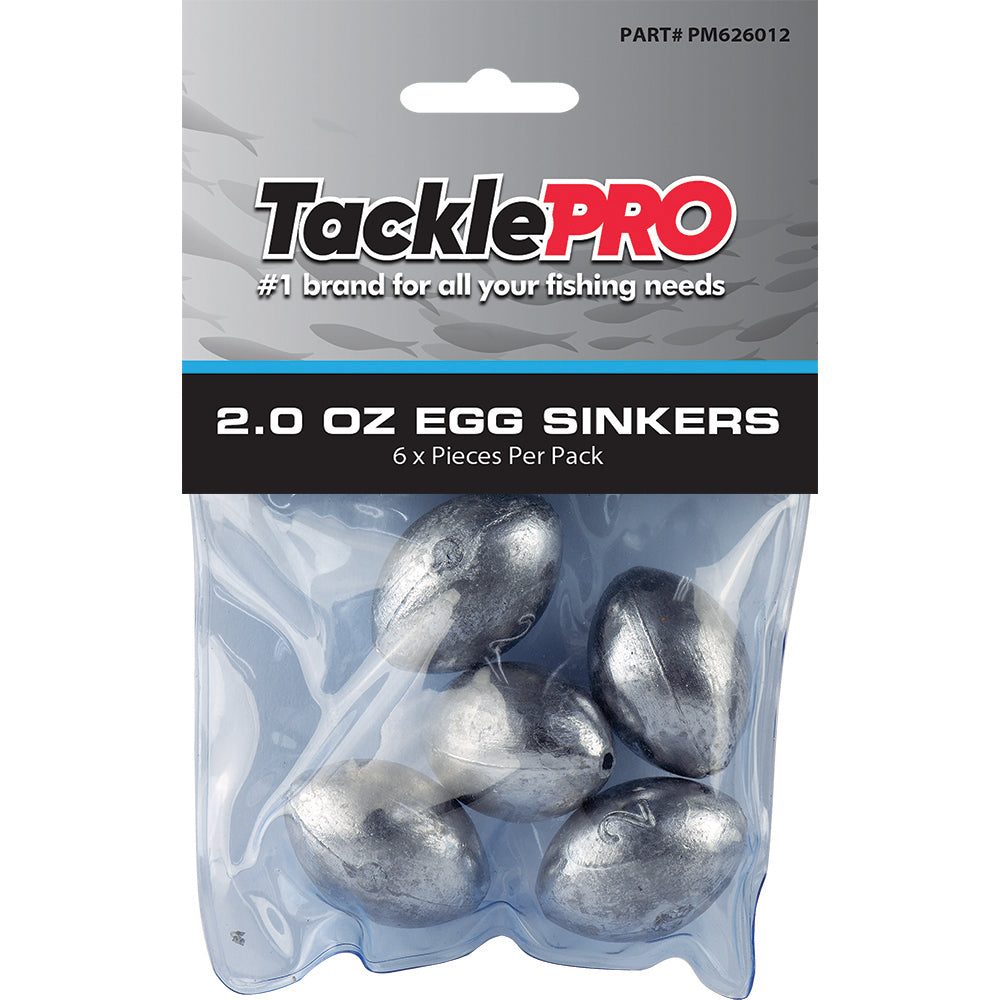 Tacklepro Egg Sinker 2.0Oz - 6Pc