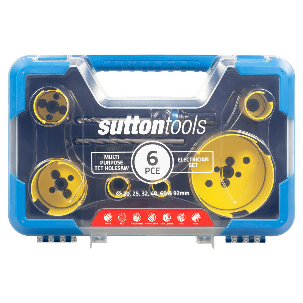 Sutton Tools Multipurpose Tct Holesaw Electrician Set
